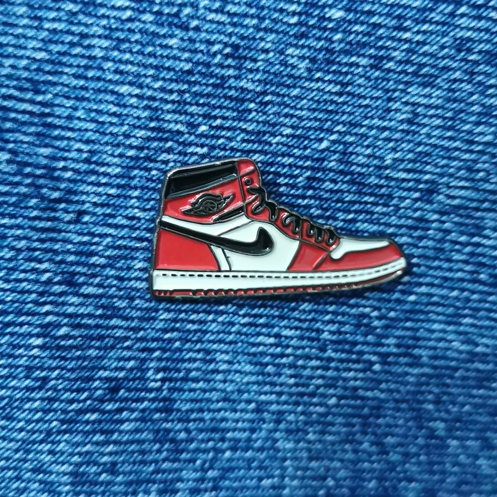 Nike Brooch Mini Air Jordan Shoes Miniature Pin in Red - Picture 7 of 7